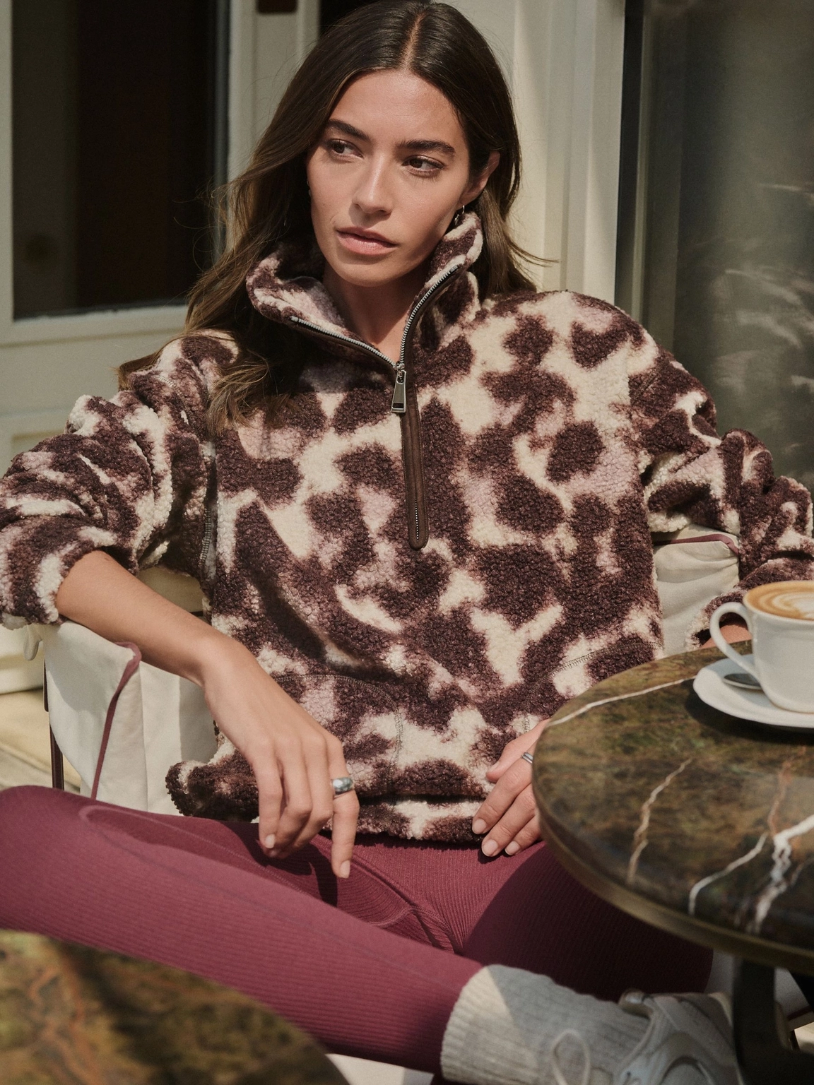 Chocolate Brown & Pink Leopard Teddy Borg Fleece